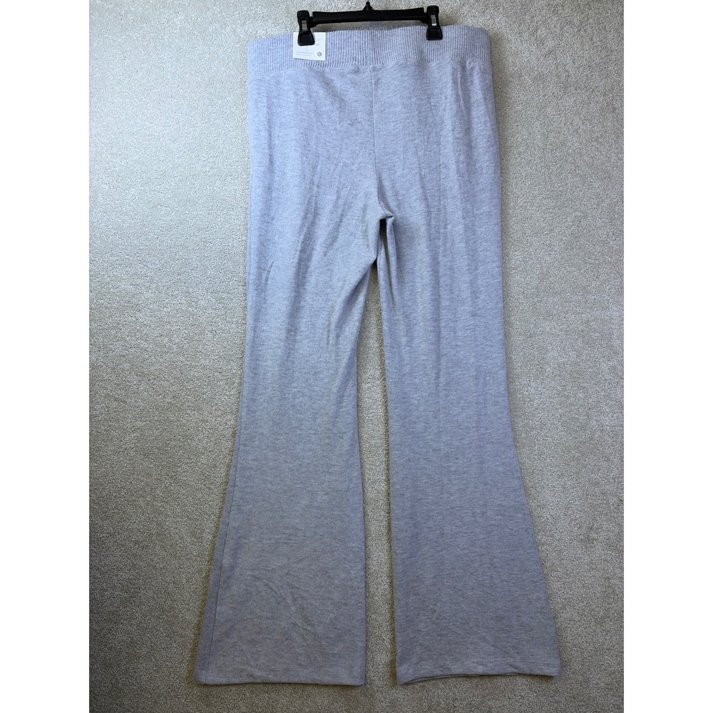 Ultra Flirt Live & Lounge Flare Pants Womens Large Gray Ribbed Waistband NEW - Picture 3 of 9